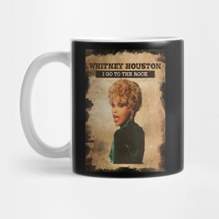 Vintage Old Paper 80s Style Whitney Houston Mug